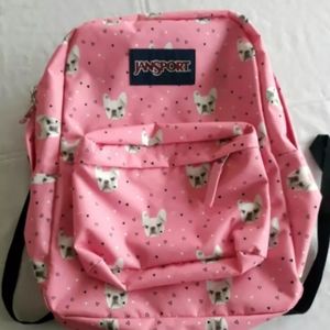 JanSport student backpack fierce Frenchie dog new